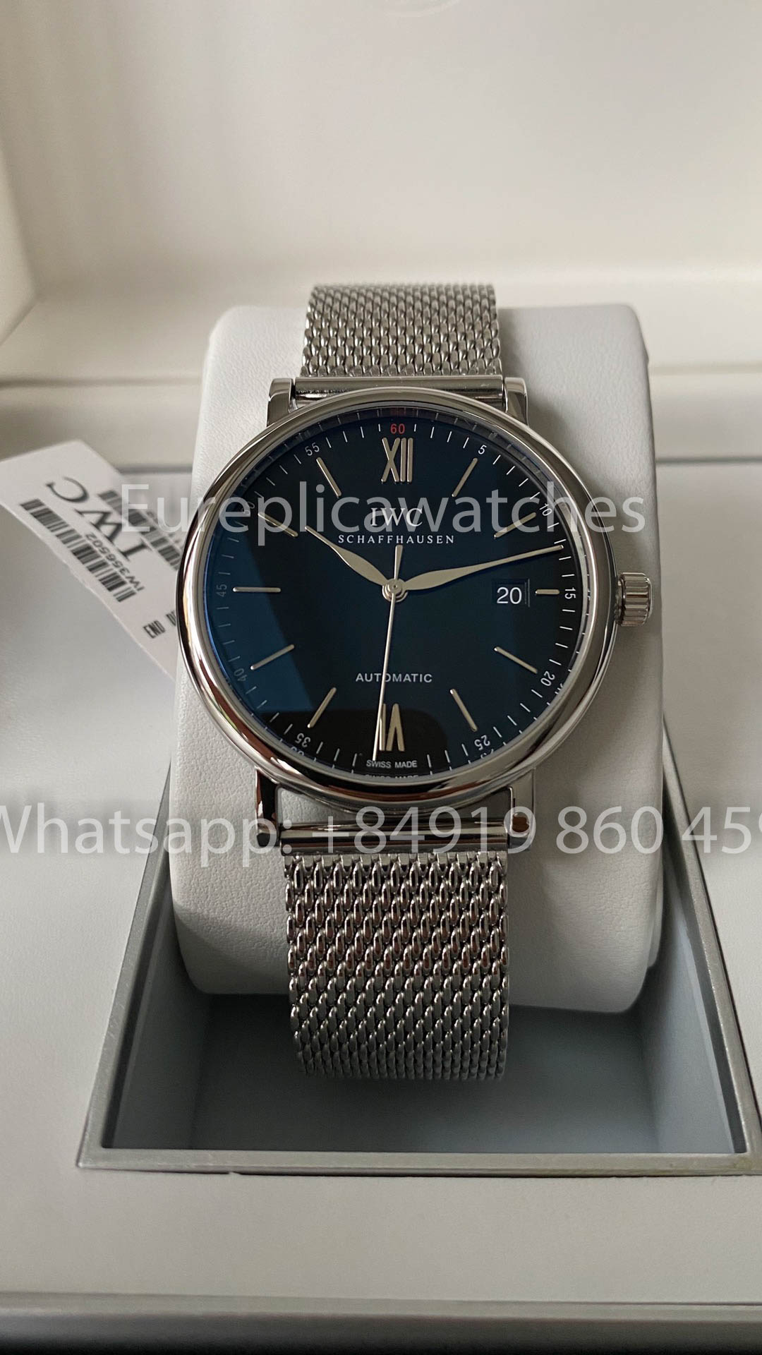 Reloj automático IWC Portofino IW356518 de 40 mm, 1:1, mejor clon A+, correa de malla Fabbrica