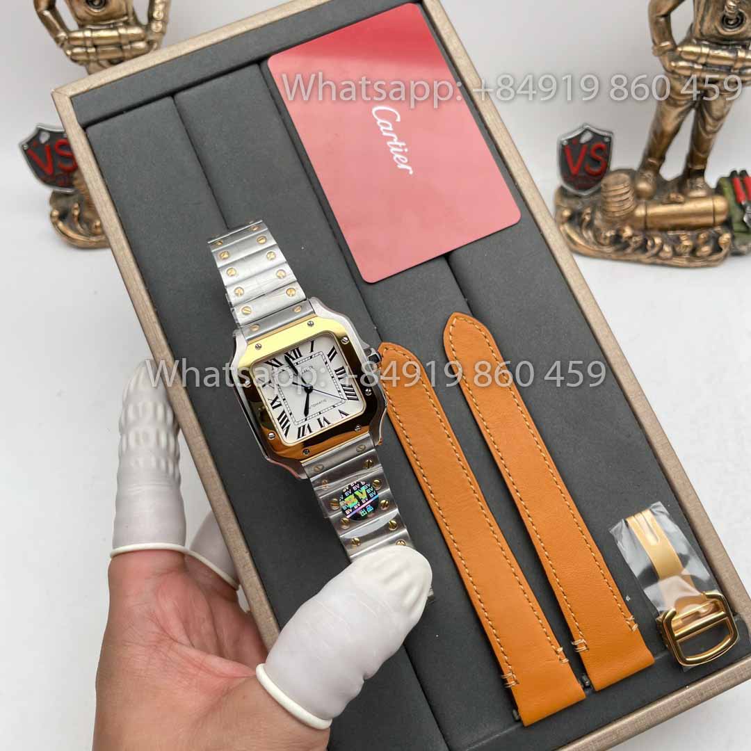Cartier De Santos W2SA0016 35MM 1:1 edizione migliore BV Fabbrica quadrante bianco newest 2024 Versione