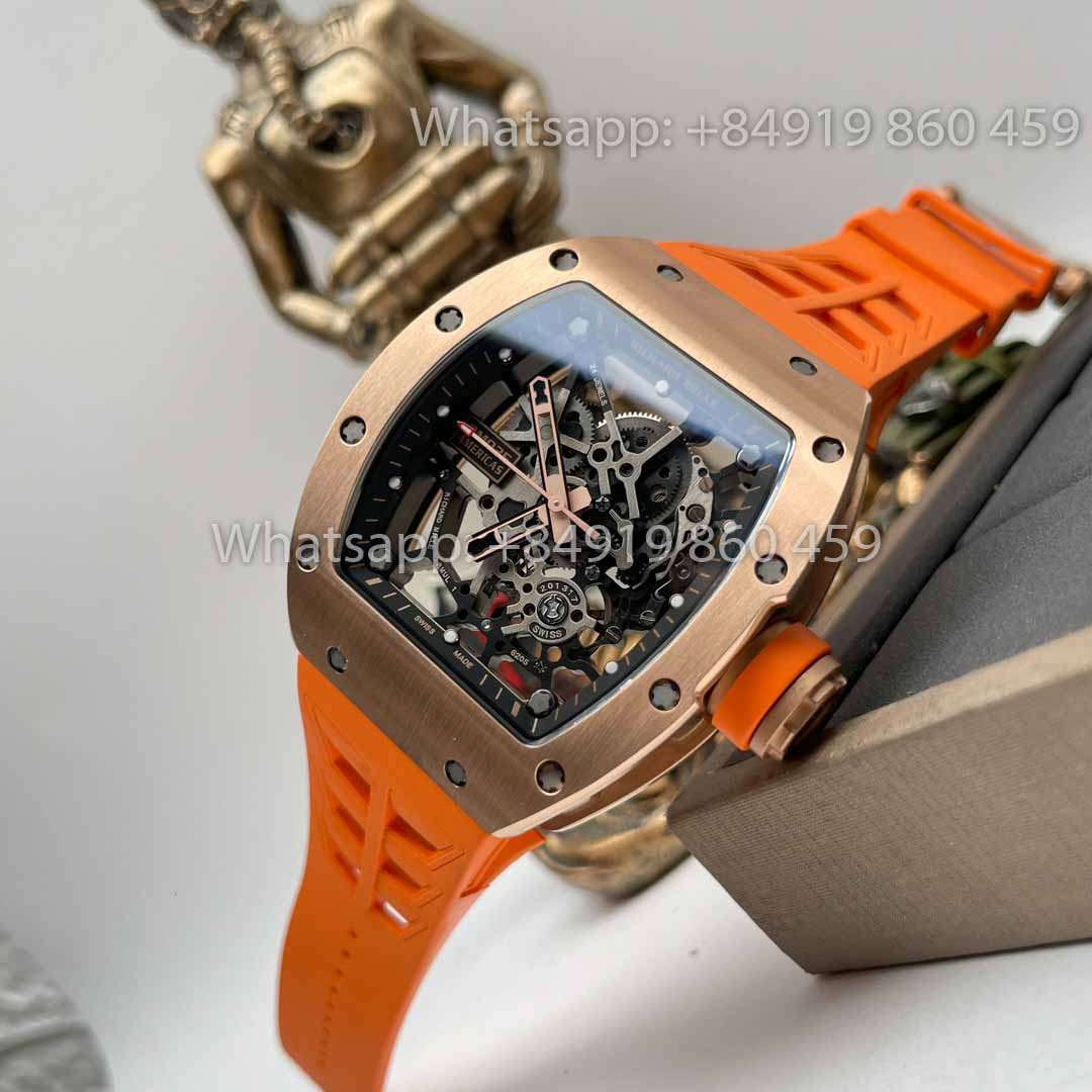 Richard Mille RM035 Toro Americas Edition Rose gold and Orange cinturino 1:1 Best Clone Sonic Fabbrica