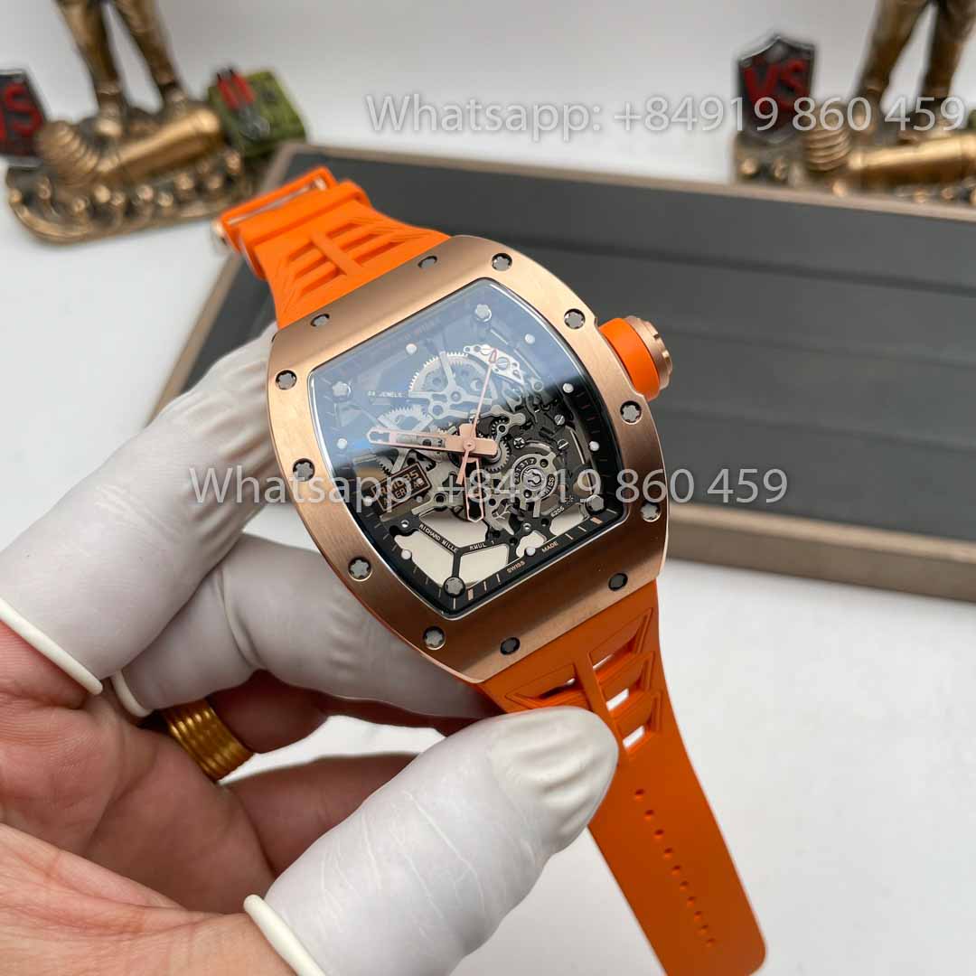 Richard Mille RM035 Toro Americas Edition Rose gold and Orange cinturino 1:1 Best Clone Sonic Fabbrica