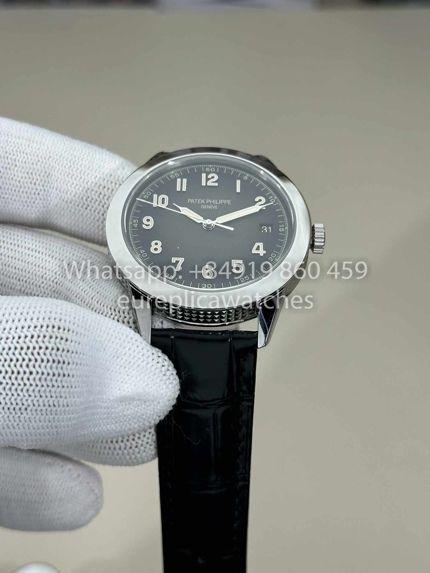 Patek Philippe Calatrava 5226G-001 Nero cinturino 1:1 Best Clone GR upgraded luminous Versione