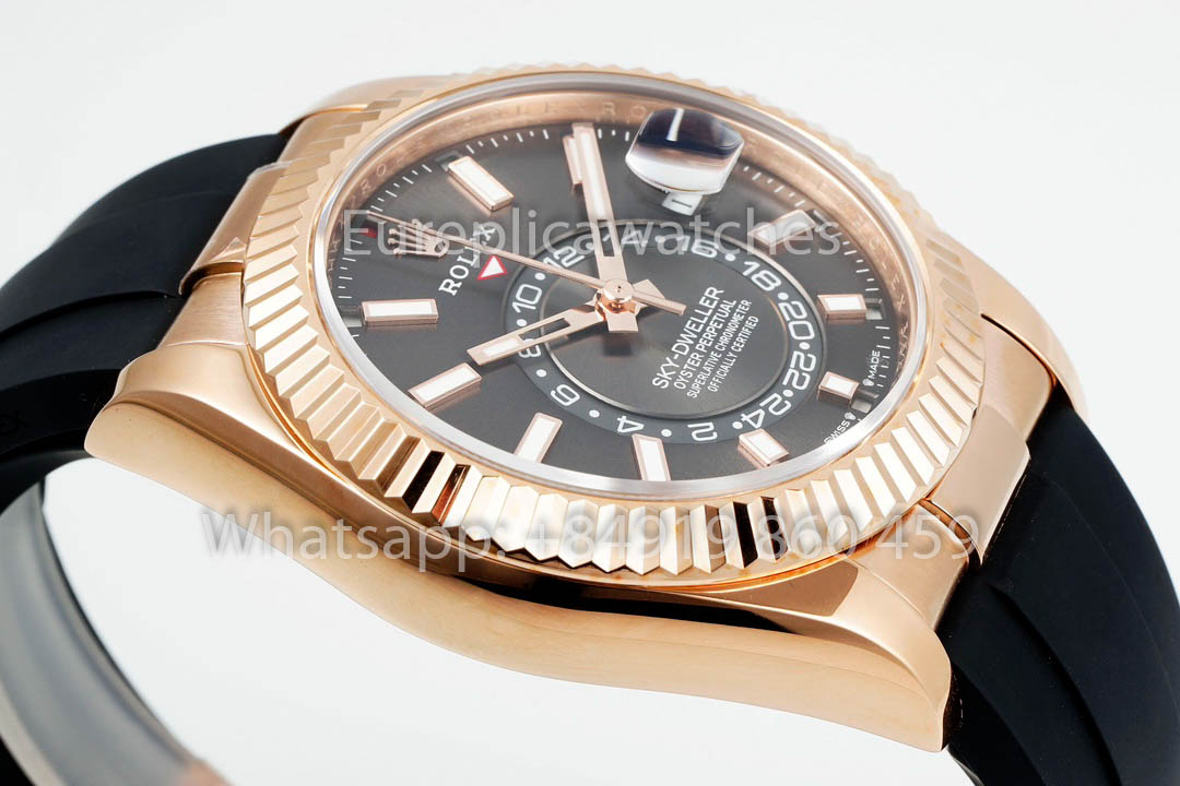 Rolex Oyster Perpetual Sky-Dweller M336239 Grey Dial Rose Gold 1:1 Best Clone ZF Fabbrica 190 gram