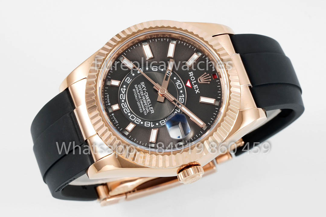 Rolex Oyster Perpetual Sky-Dweller M336239 Grey Dial Rose Gold 1:1 Best Clone ZF Fabbrica 190 gram