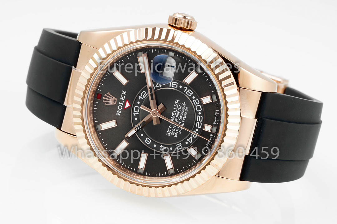 Rolex Oyster Perpetual Sky-Dweller M336239 Grey Dial Rose Gold 1:1 Best Clone ZF Fabbrica 190 gram