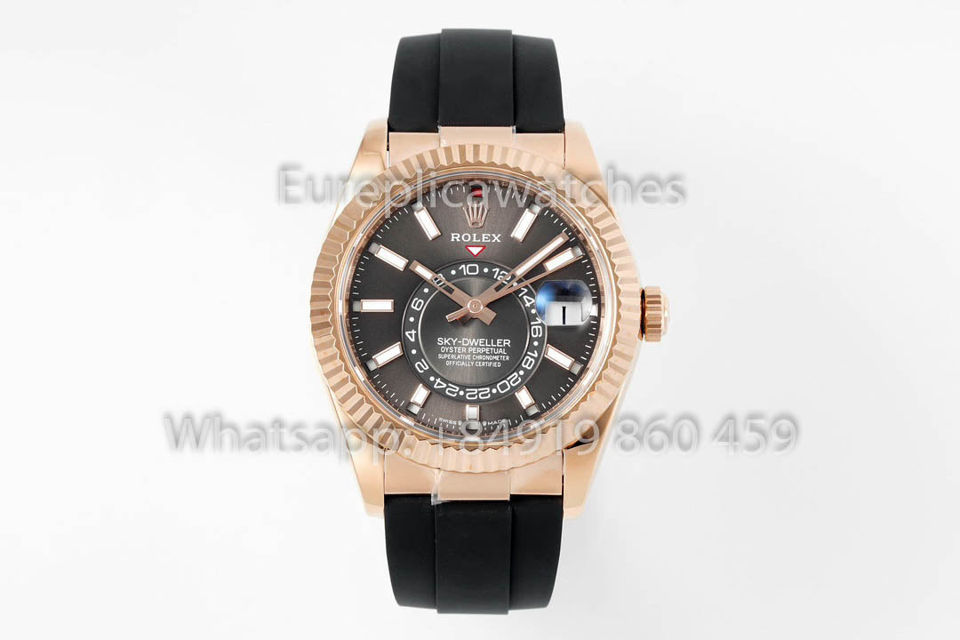 Rolex Oyster Perpetual Sky-Dweller M336239 Grey Dial Rose Gold 1:1 Best Clone ZF Fabbrica 190 gram