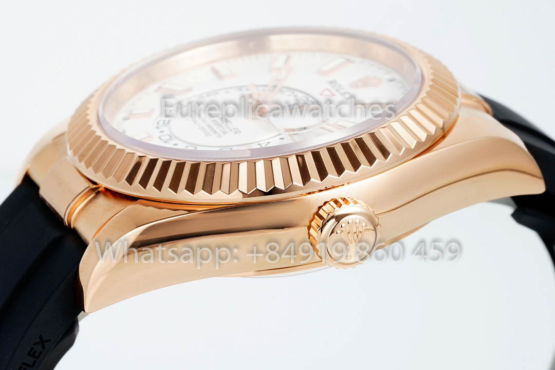 Rolex Oyster Perpetual Sky-Dweller M336239 White Dial Rose Gold 1:1 Best Clone ZF Fabbrica 190 gram