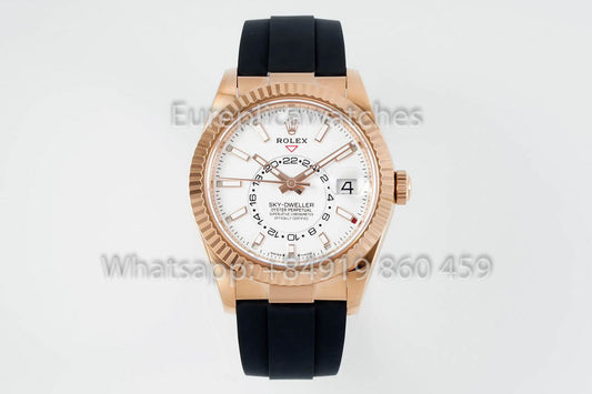 Rolex Oyster Perpetual Sky-Dweller M336239 White Dial Rose Gold 1:1 Best Clone ZF Fabbrica 190 gram