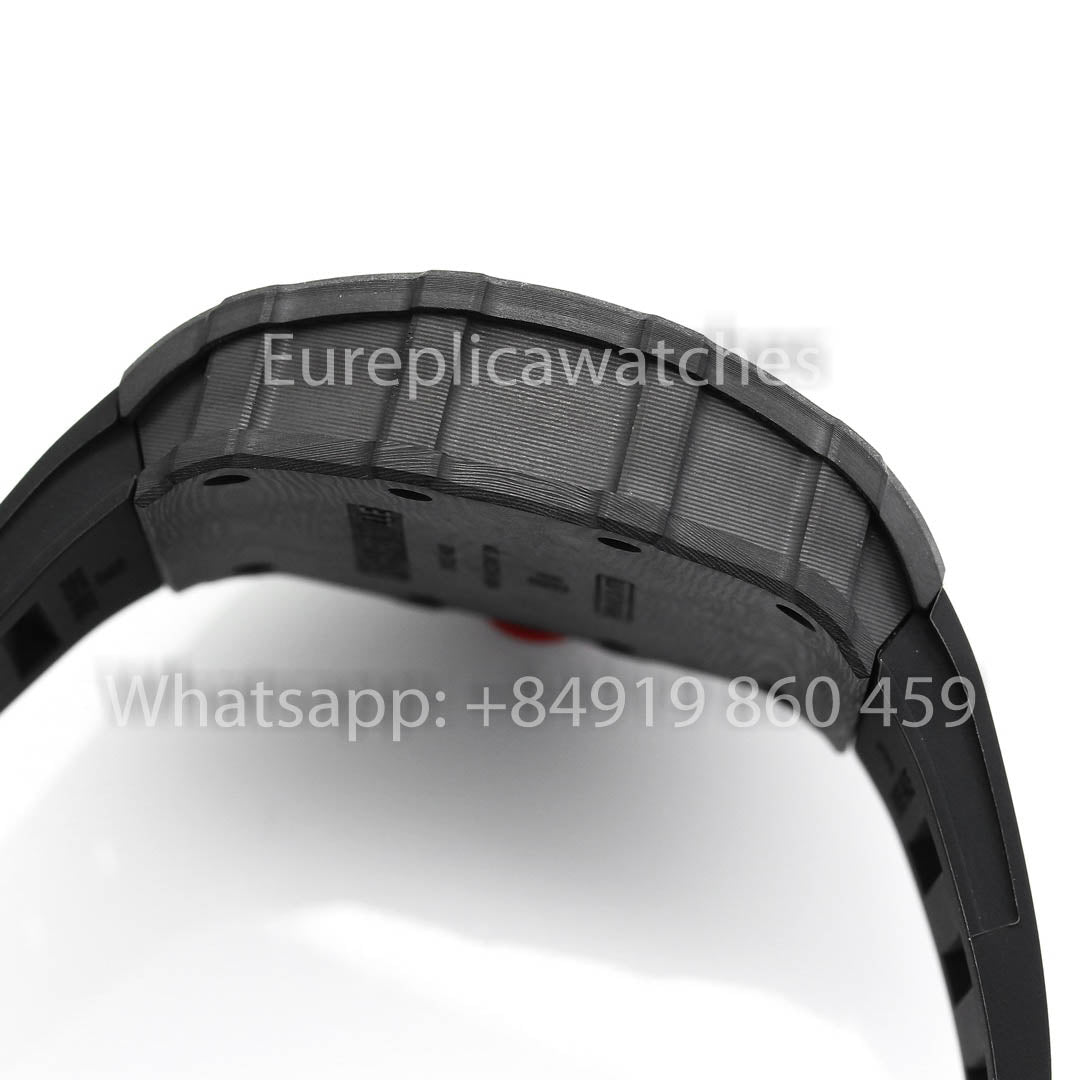 Richard Mille RM35-01 NTPT Carbonio 1:1 Best Clone BBR Fabbrica V2 Nero Velcro cinturino