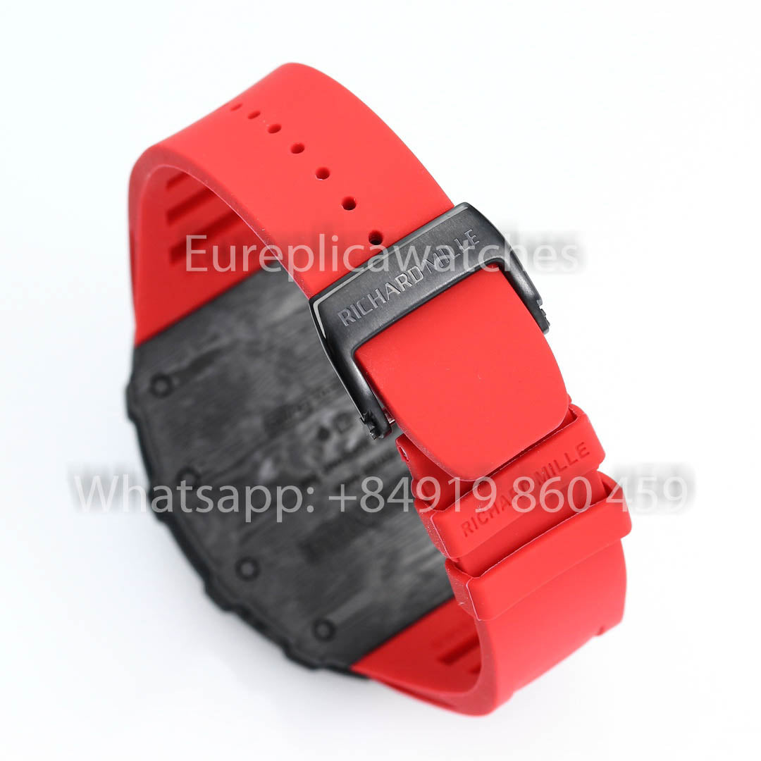 Richard Mille RM35-01 NTPT Carbonio 1:1 Best Clone BBR Fabbrica V2 Red Gomma cinturino