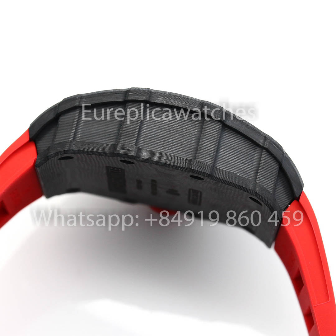 Richard Mille RM35-01 NTPT Carbonio 1:1 Best Clone BBR Fabbrica V2 Red Gomma cinturino