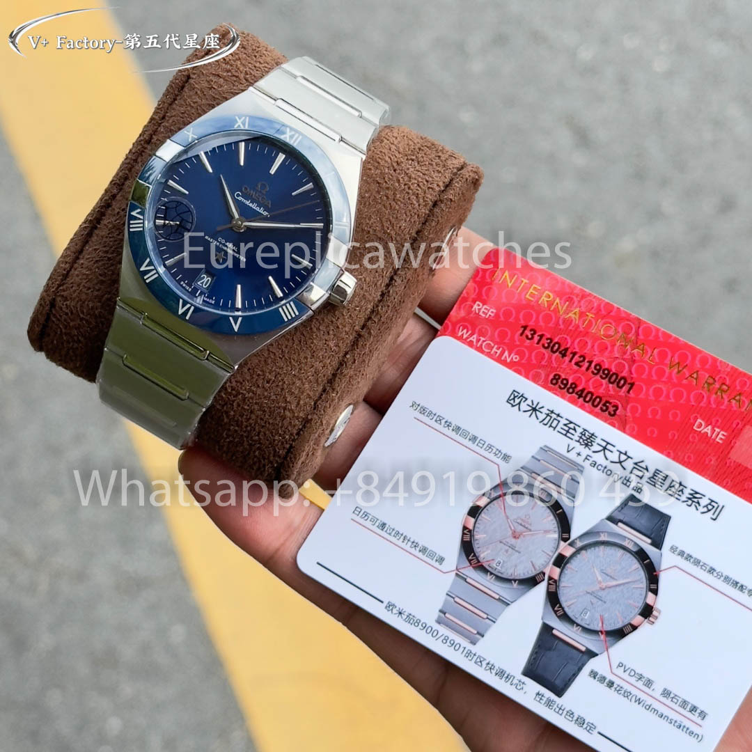Omega Constellation Chronometer 131.33.41.21.03.001  Blue Dial 1:1 Best Clone V+ Fabbrica