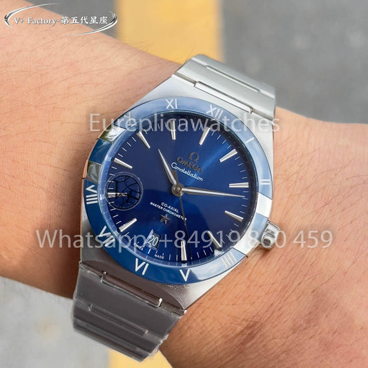 Omega Constellation Chronometer 131.33.41.21.03.001 Mostrador Azul 1:1 Melhor Clone V+ Fabrica