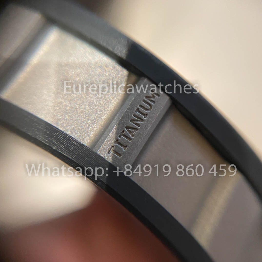 RICHARD MILLE  RM055  fibra di carbonio Cassa 1:1 Best Clone APS Fabbrica quadrante bianco Gomma cinturino