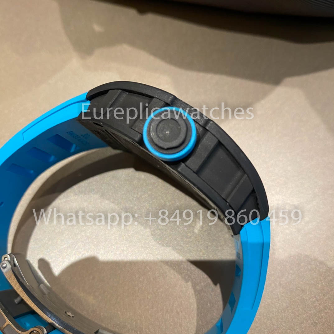 RICHARD MILLE RM055 fibra de carbono Cassa 1:1 Best Clone APS Fabbrica quadrante blu