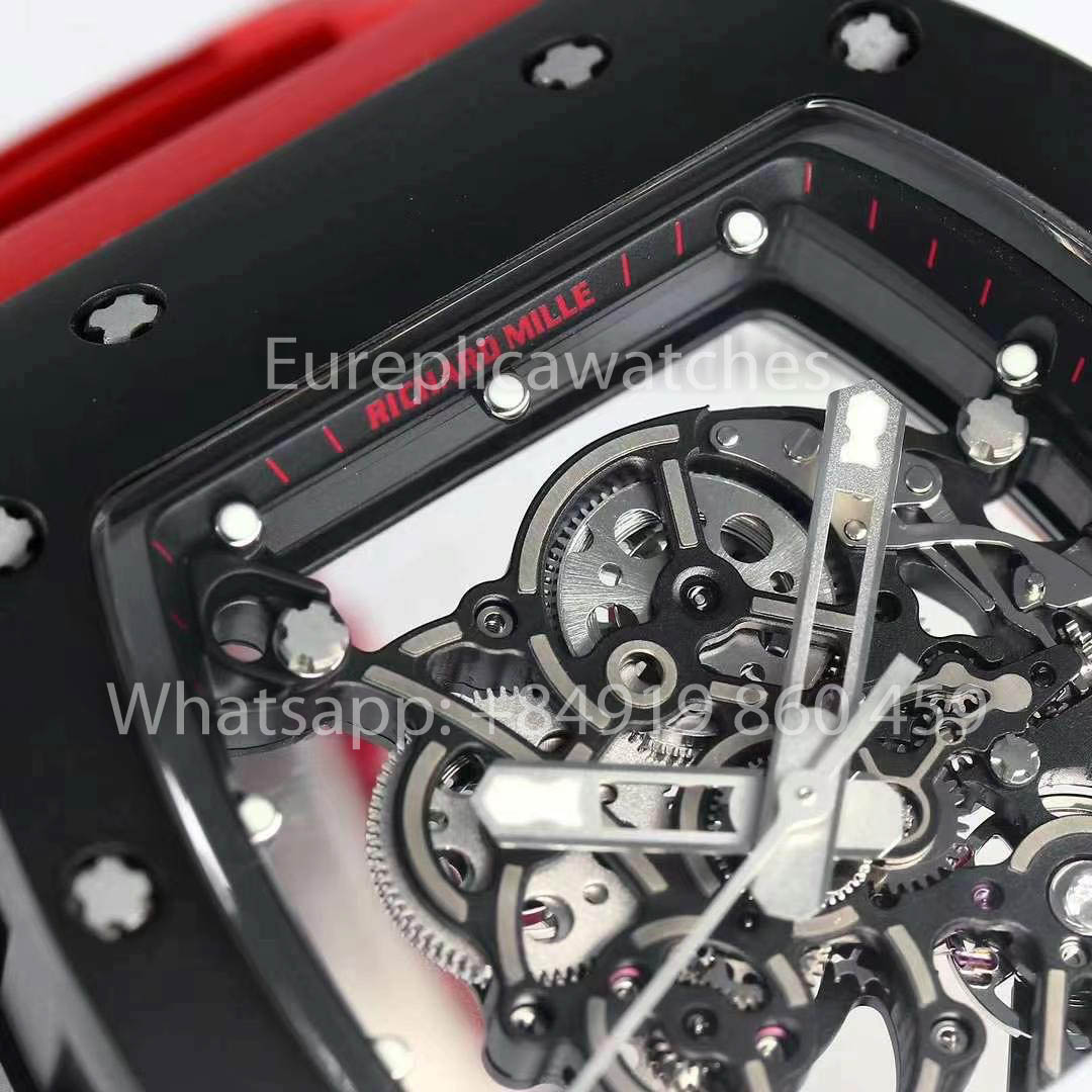 RICHARD MILLE RM055 ceramica Cassa 1:1 Best Clone APS Fabbrica Red cinturino