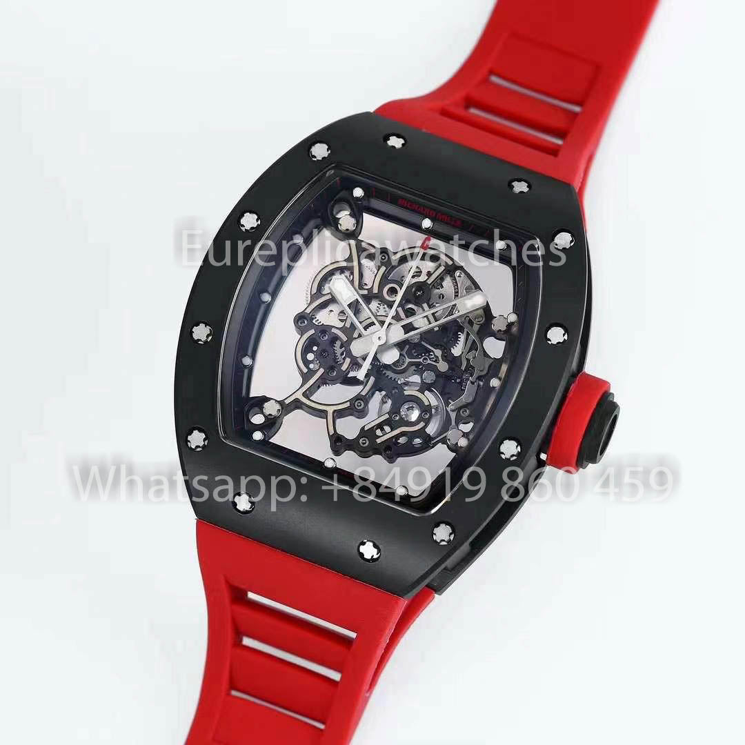 RICHARD MILLE RM055 ceramica Cassa 1:1 Best Clone APS Fabbrica Red cinturino