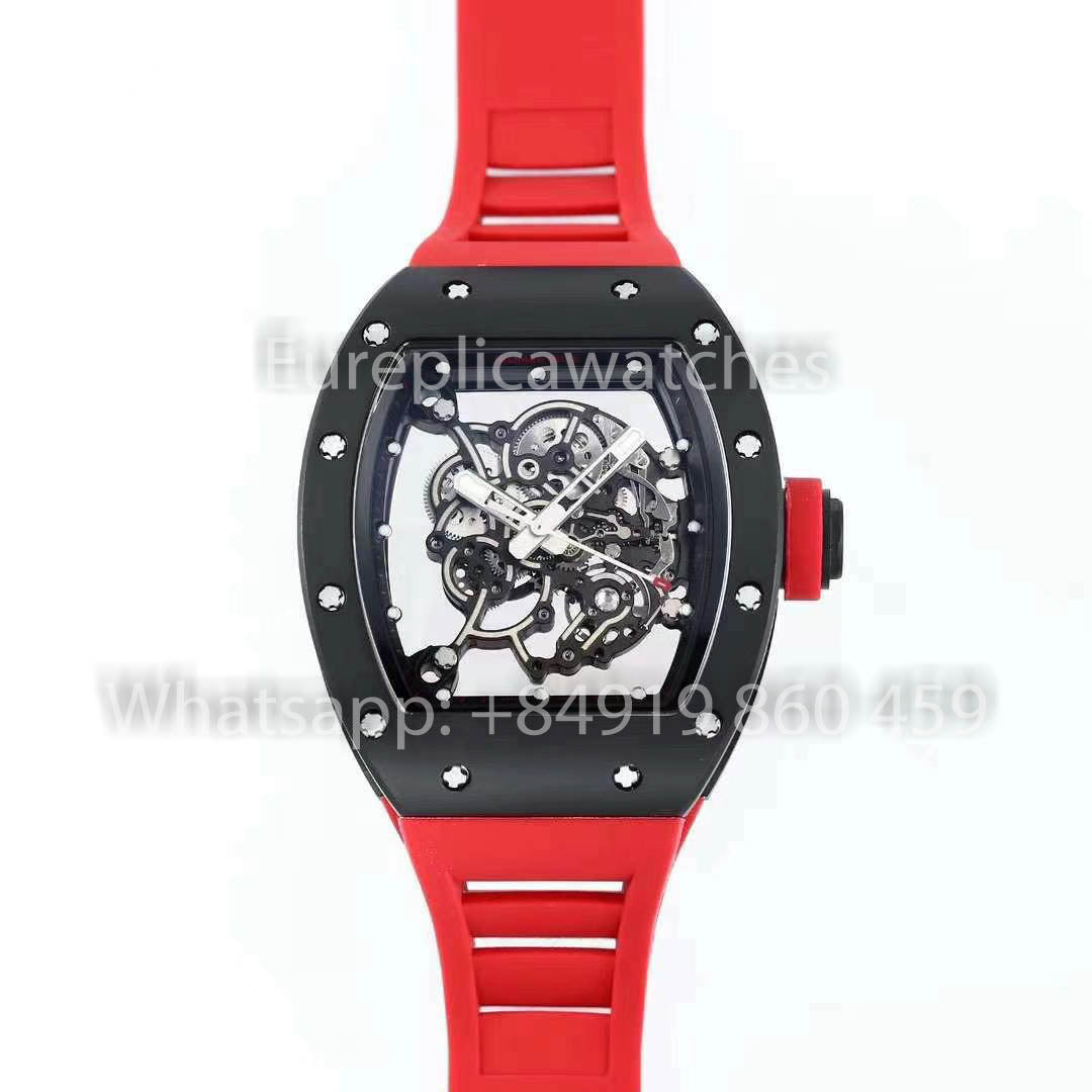 RICHARD MILLE RM055 ceramica Cassa 1:1 Best Clone APS Fabbrica Red cinturino