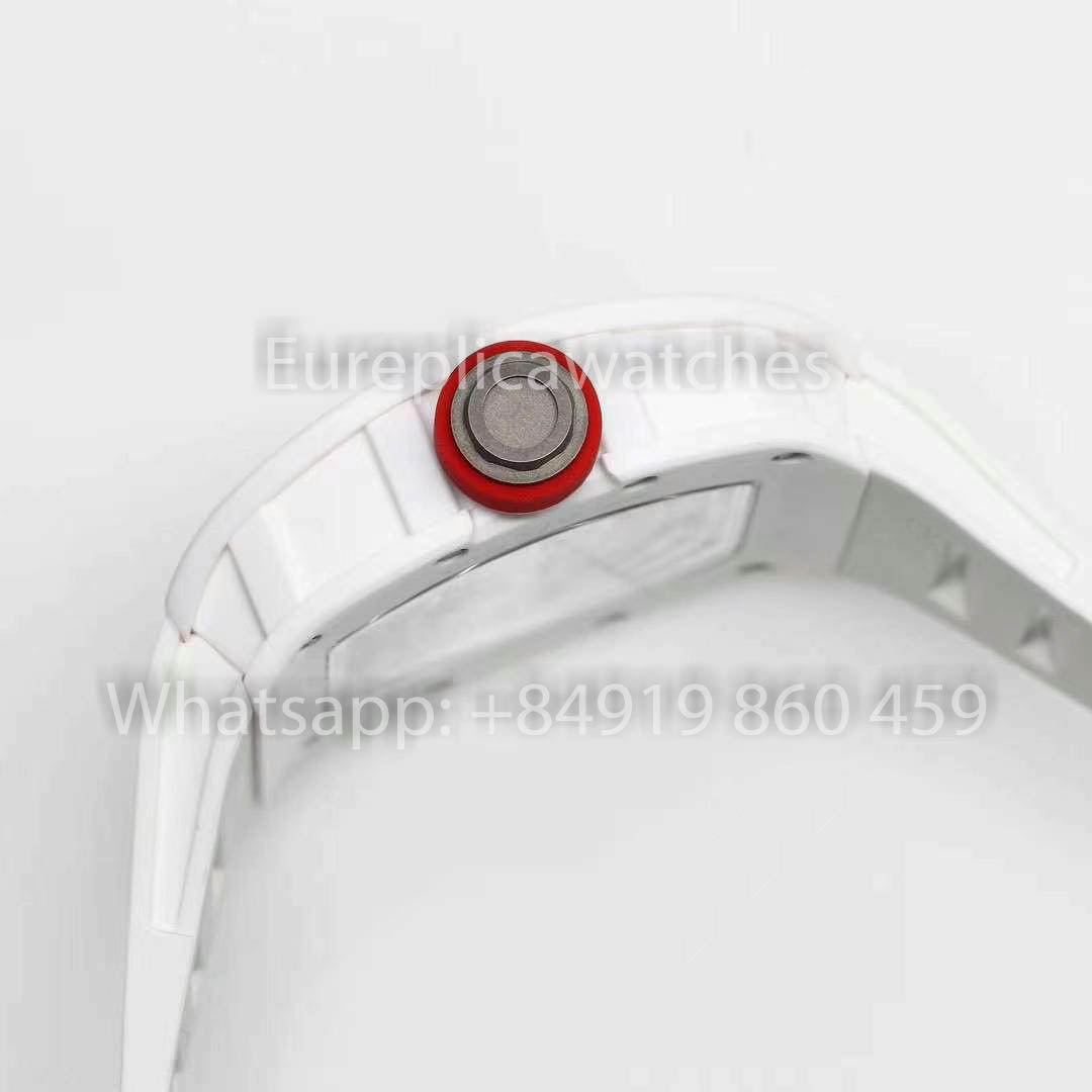 RICHARD MILLE RM055 Bianco ceramica Cassa 1:1 Best Clone APS Fabbrica Red quadrante