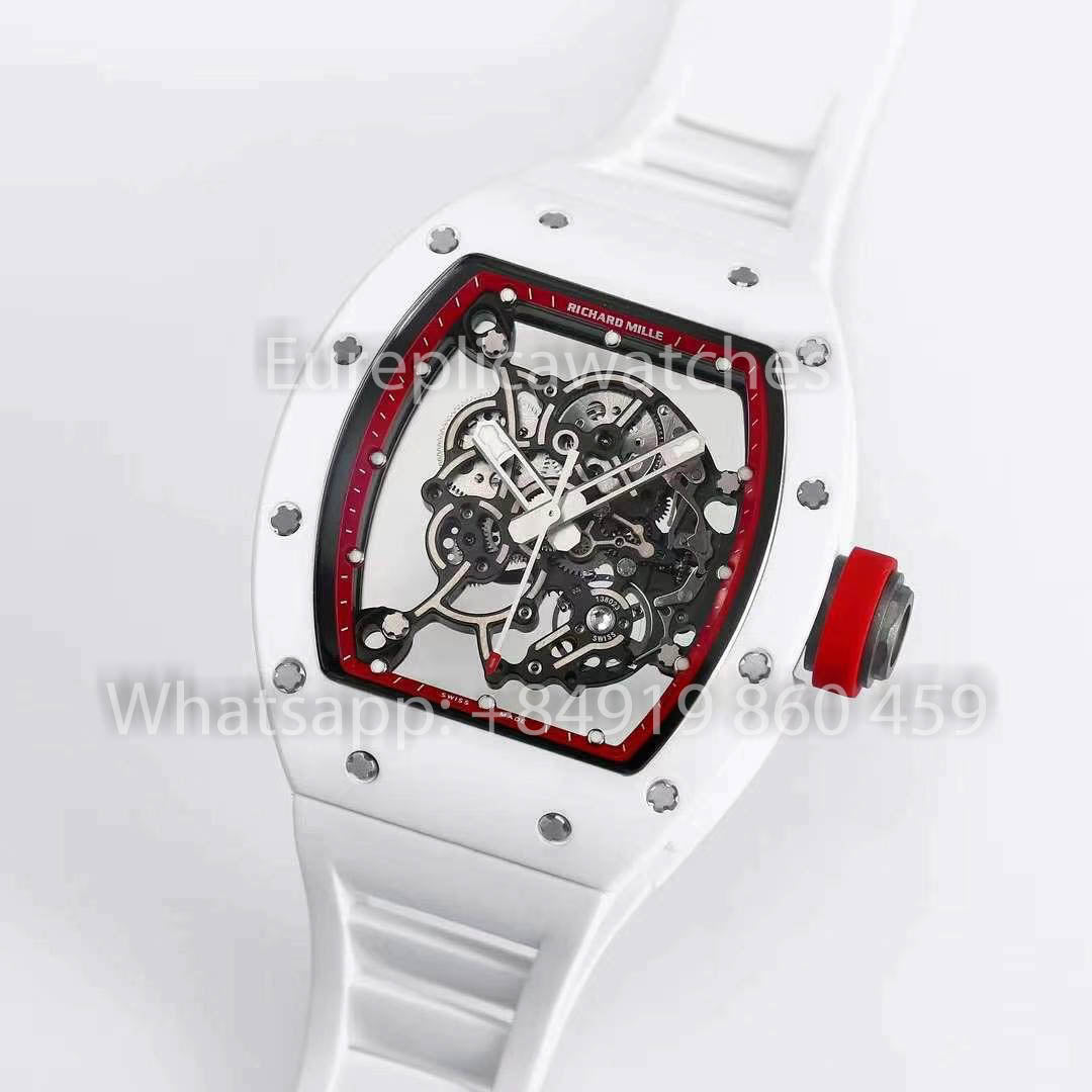RICHARD MILLE RM055 Bianco ceramica Cassa 1:1 Best Clone APS Fabbrica Red quadrante