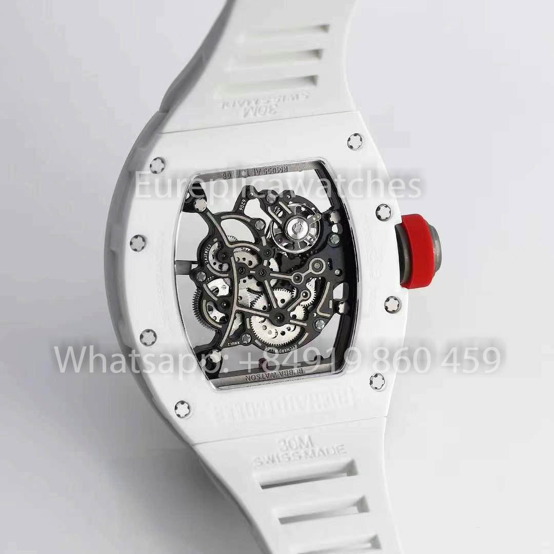 RICHARD MILLE RM055 Bianco ceramica Cassa 1:1 Best Clone APS Fabbrica Red quadrante