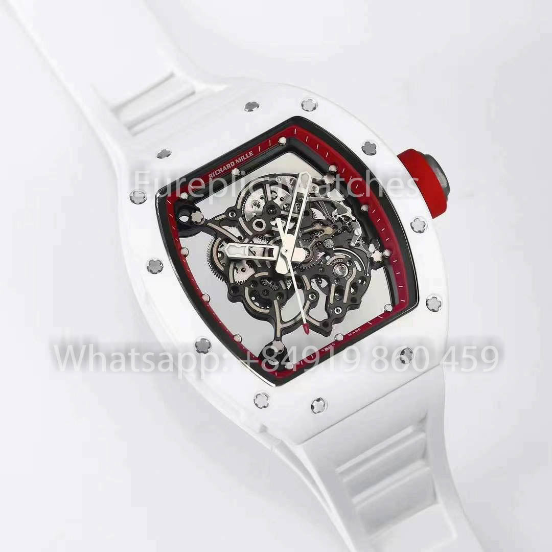 RICHARD MILLE RM055 Bianco ceramica Cassa 1:1 Best Clone APS Fabbrica Red quadrante