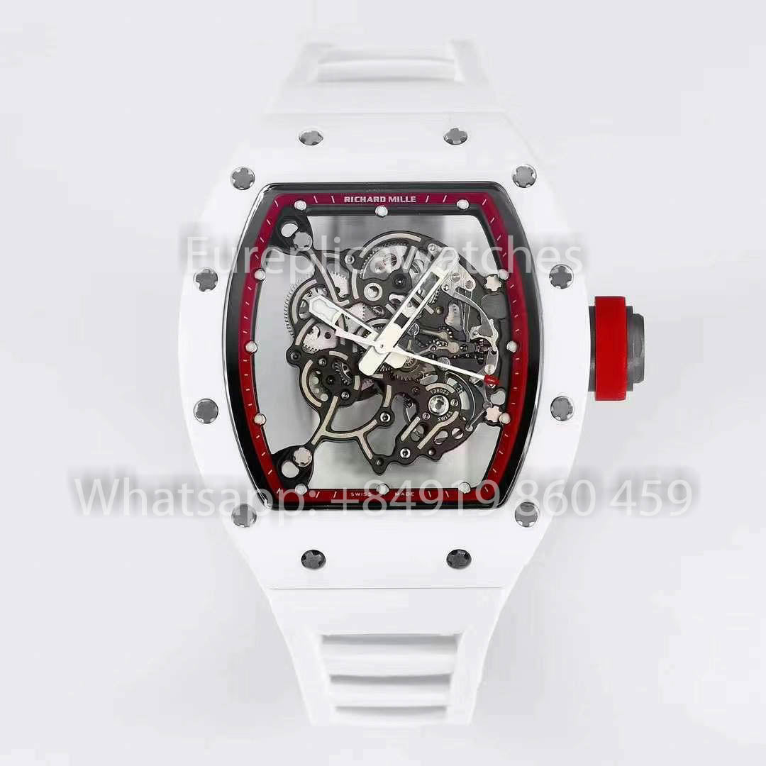RICHARD MILLE RM055 Bianco ceramica Cassa 1:1 Best Clone APS Fabbrica Red quadrante
