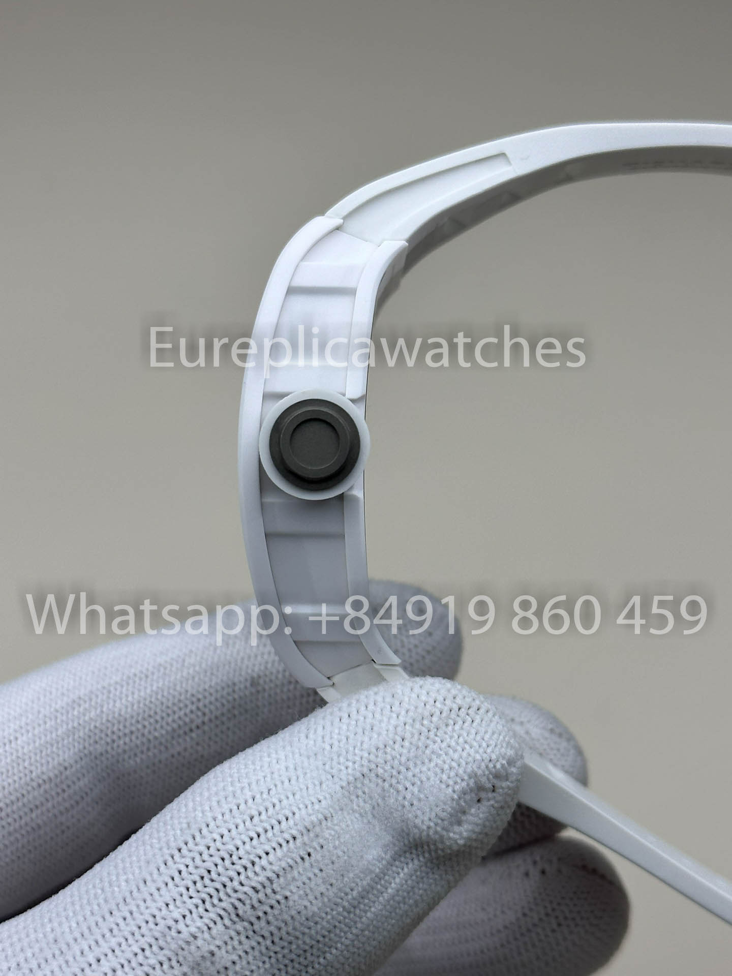 RICHARD MILLE RM055 Bianco ceramica Cassa 1:1 Best Clone APS Fabbrica Bianco cinturino
