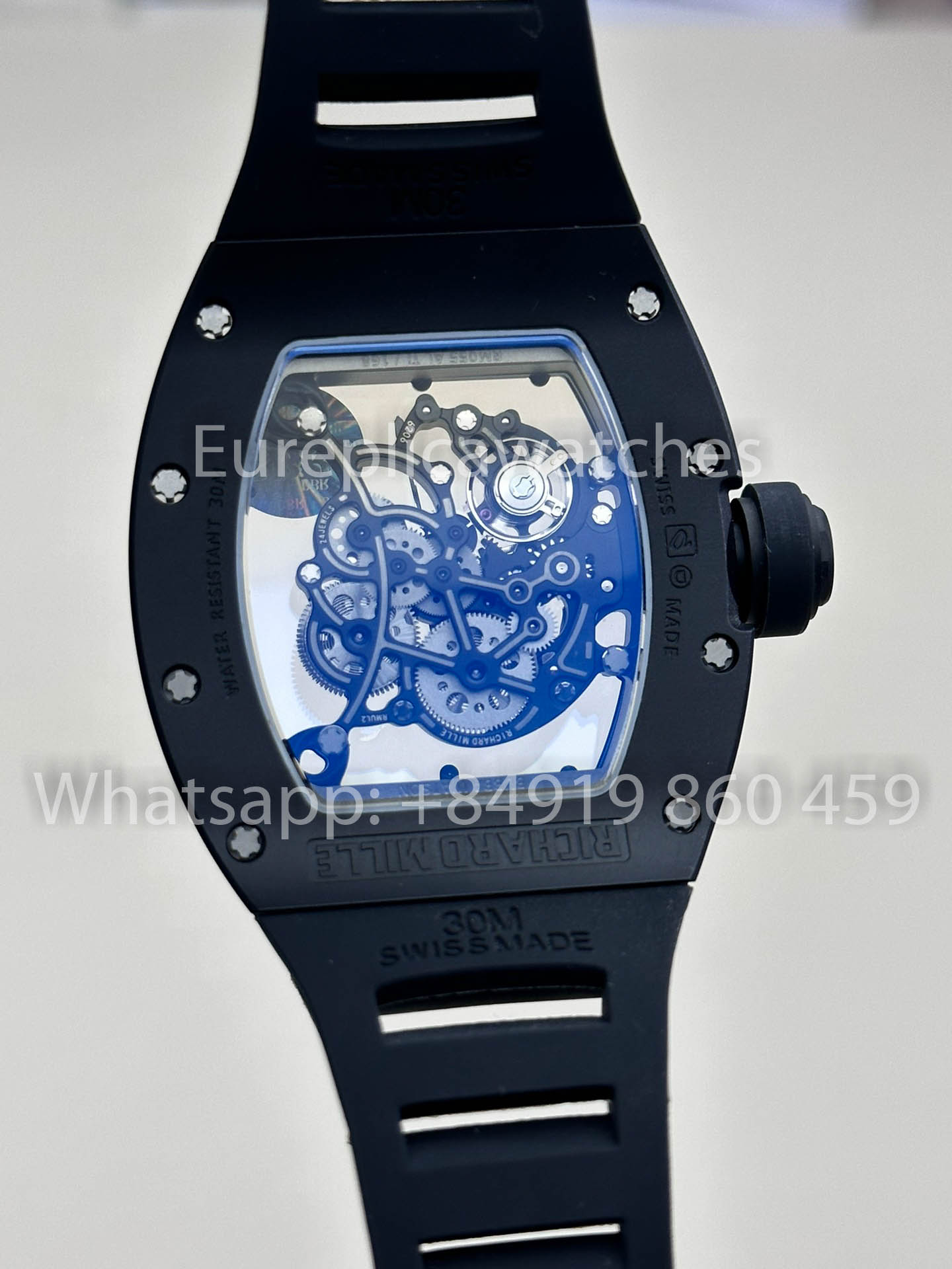 RICHARD MILLE RM055 Nero ceramica Cassa 1:1 Best Clone APS Fabbrica Nero cinturino