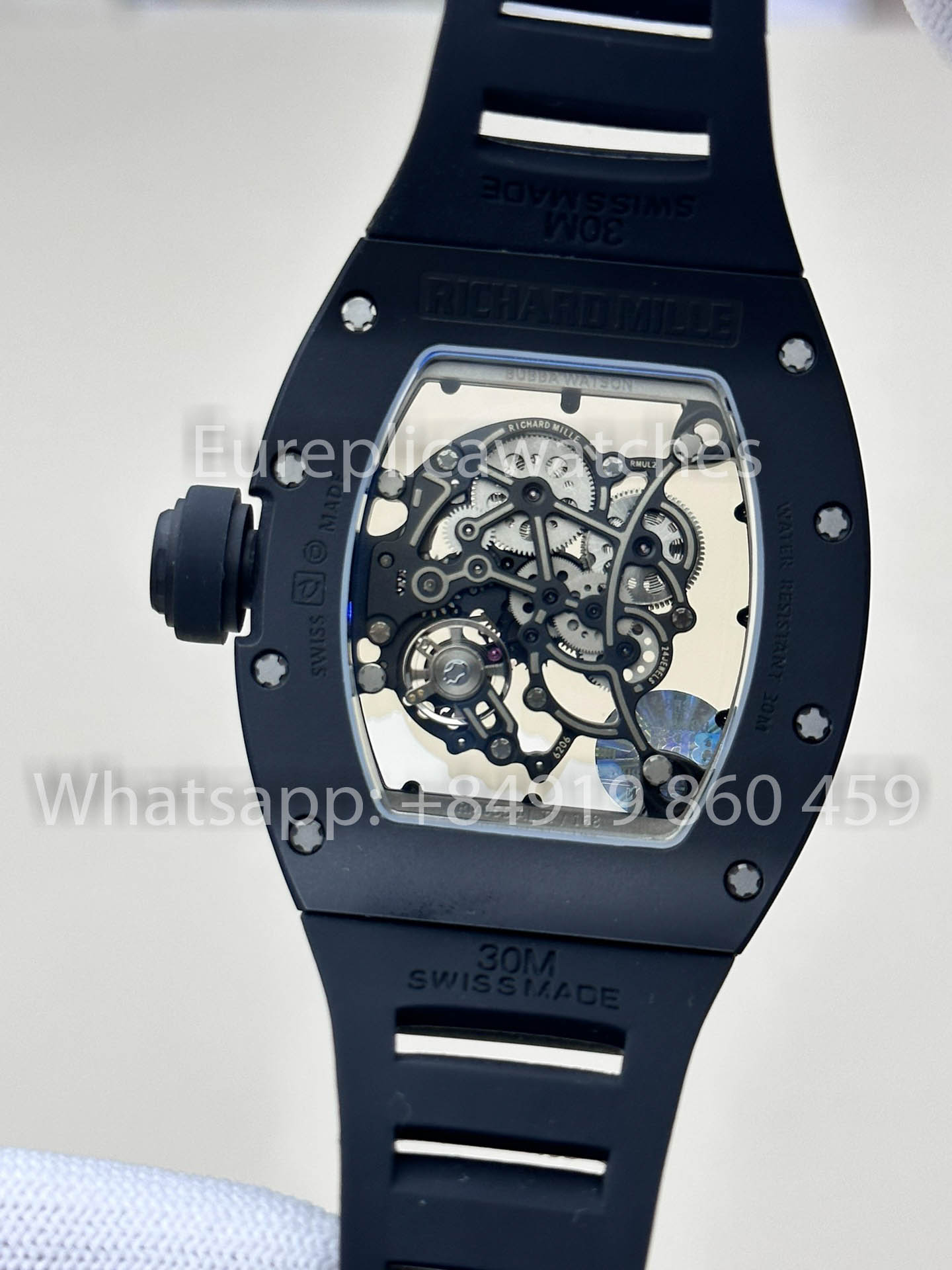 RICHARD MILLE RM055 Nero ceramica Cassa 1:1 Best Clone APS Fabbrica Nero cinturino