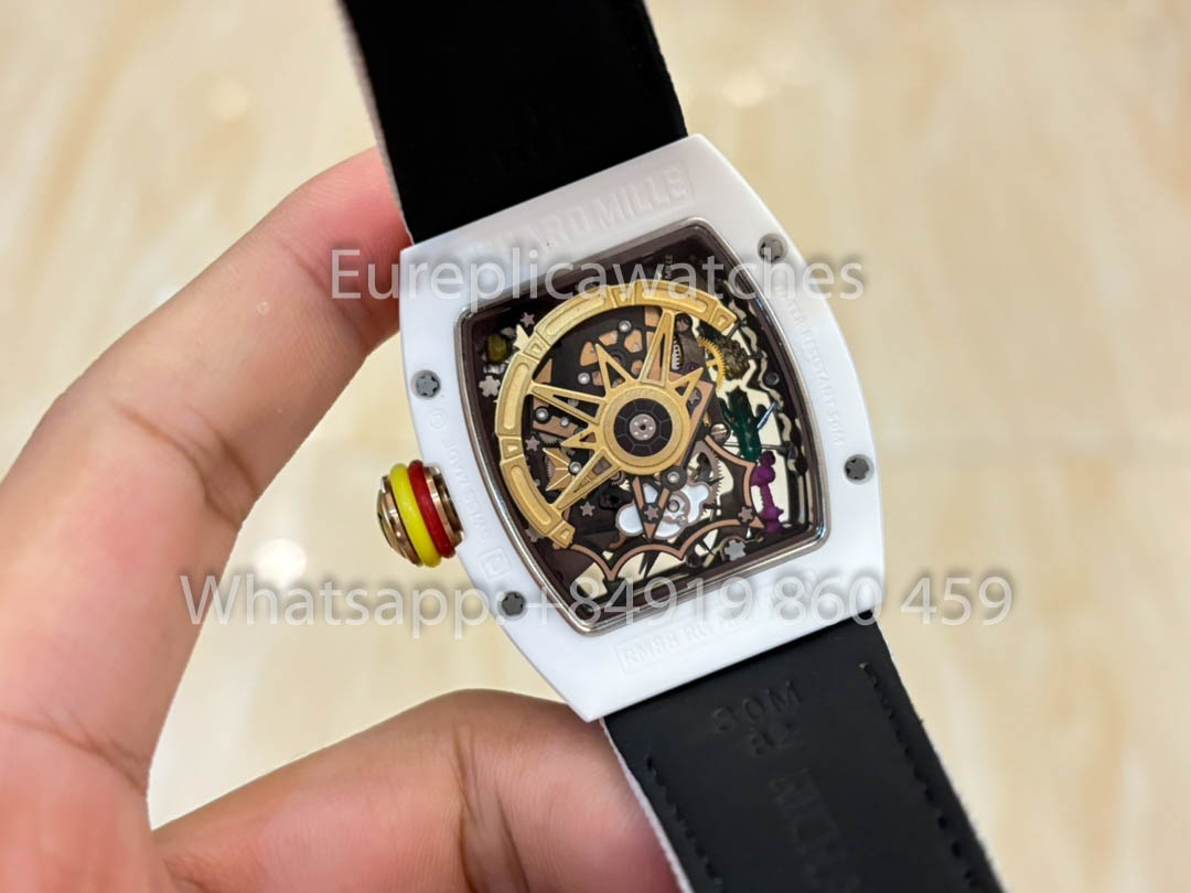 Richard Mille RM88 Smiley V2 Ceramic Case 1:1 Best Clone Black Velcro Cinturino