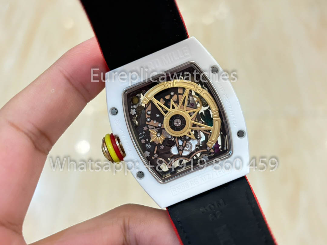 Richard Mille RM88 Smiley V2 Ceramic Case 1:1 Best Clone Red Velcro Cinturino