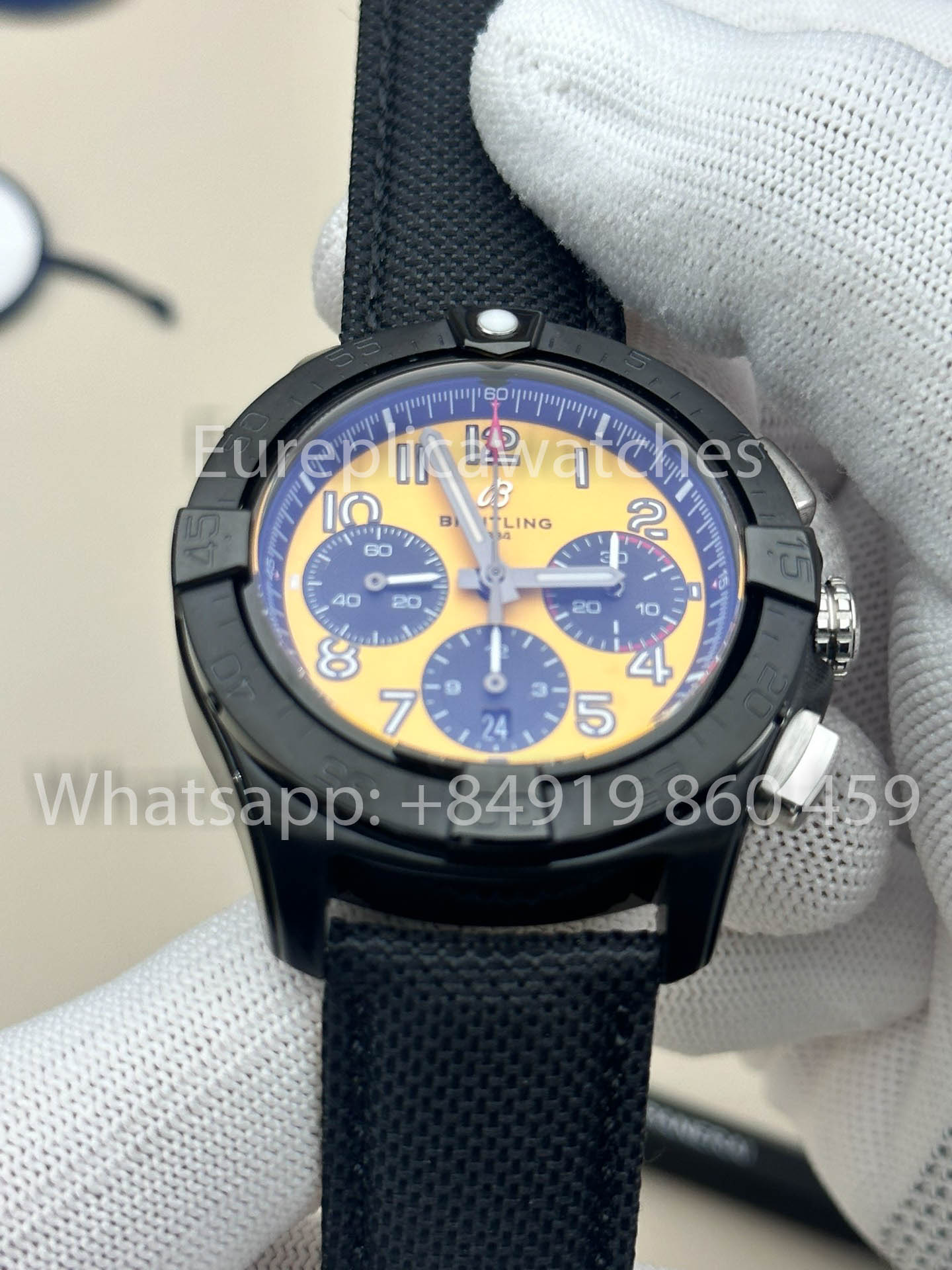 Breitling Avenger B01 cronografo 44 Night Mission 1:1 Best Clone BLS Fabbrica Nero cinturino