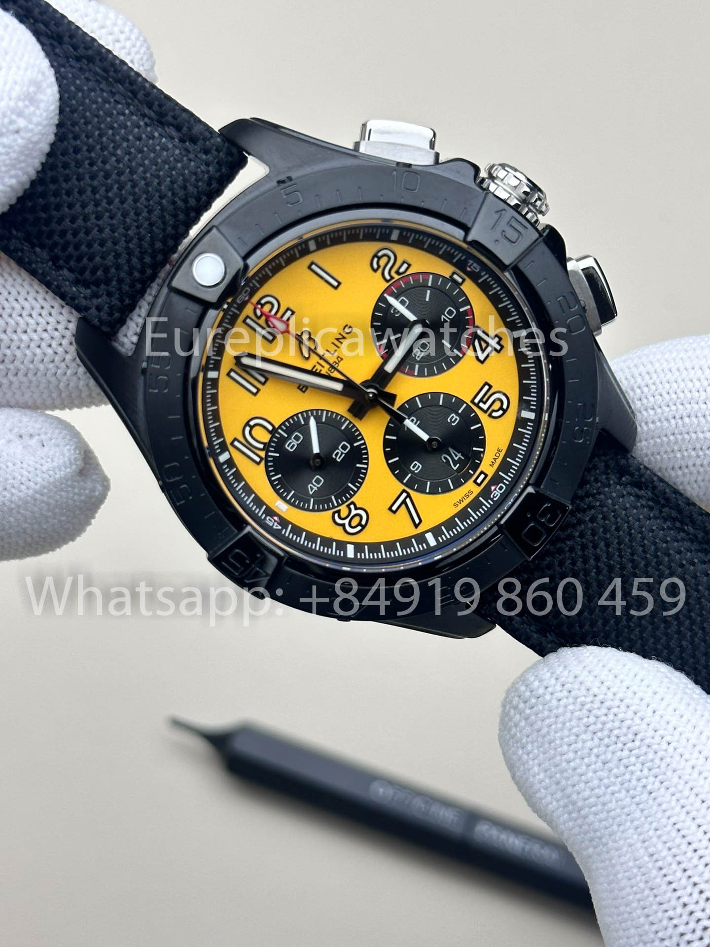 Breitling Avenger B01 cronografo 44 Night Mission 1:1 Best Clone BLS Fabbrica Nero cinturino