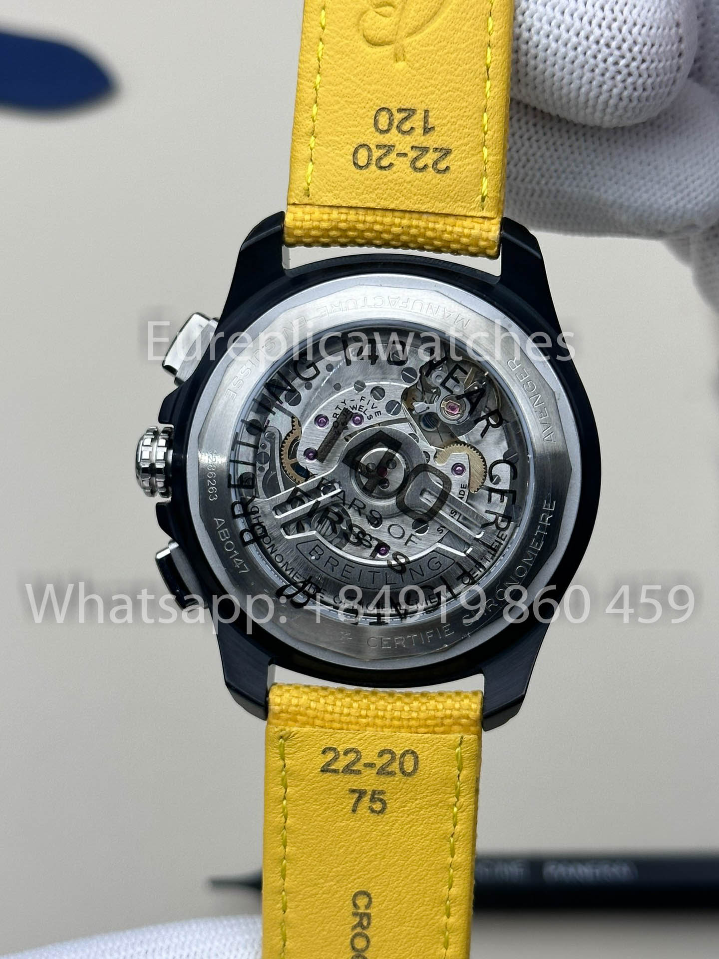 Breitling Avenger B01 cronografo 44 Night Mission 1:1 Best Clone BLS Fabbrica Yellow cinturino