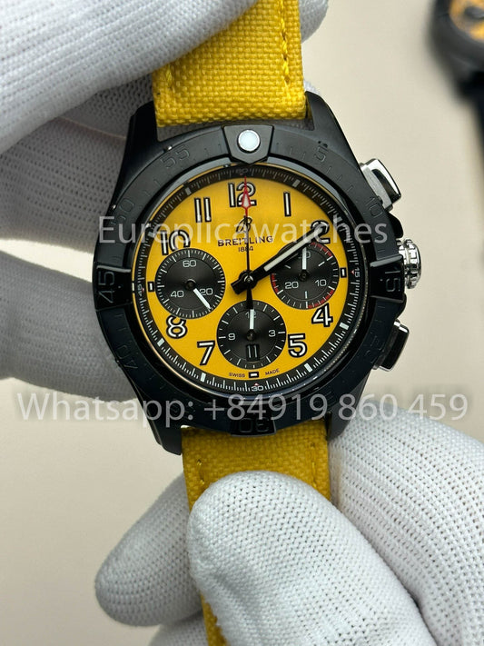 Breitling Avenger B01 cronografo 44 Night Mission 1:1 Best Clone BLS Fabbrica Yellow cinturino