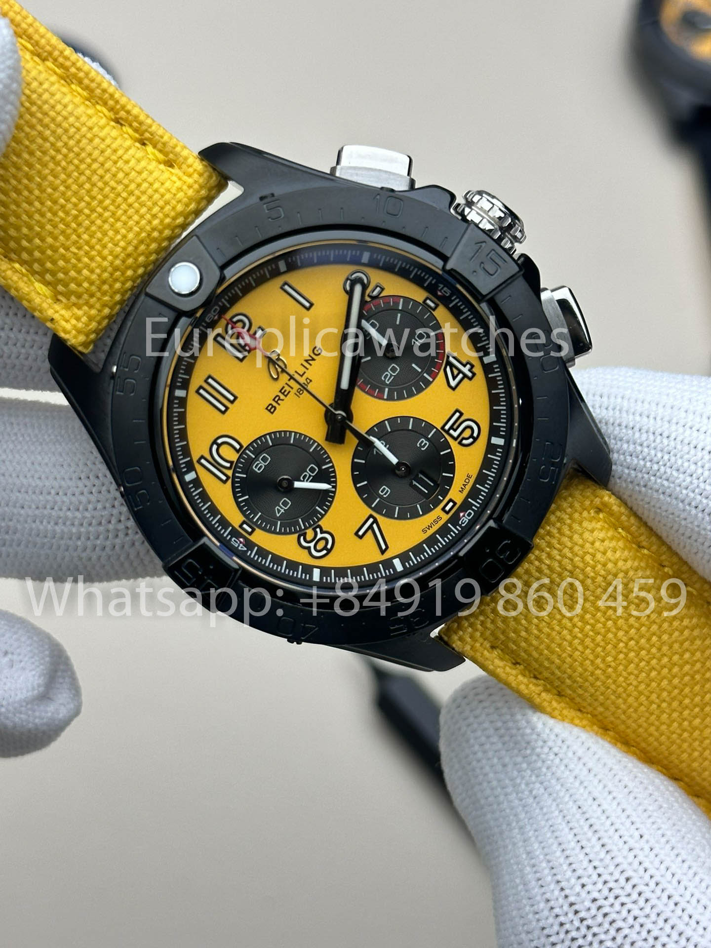 Breitling Avenger B01 cronografo 44 Night Mission 1:1 Best Clone BLS Fabbrica Yellow cinturino