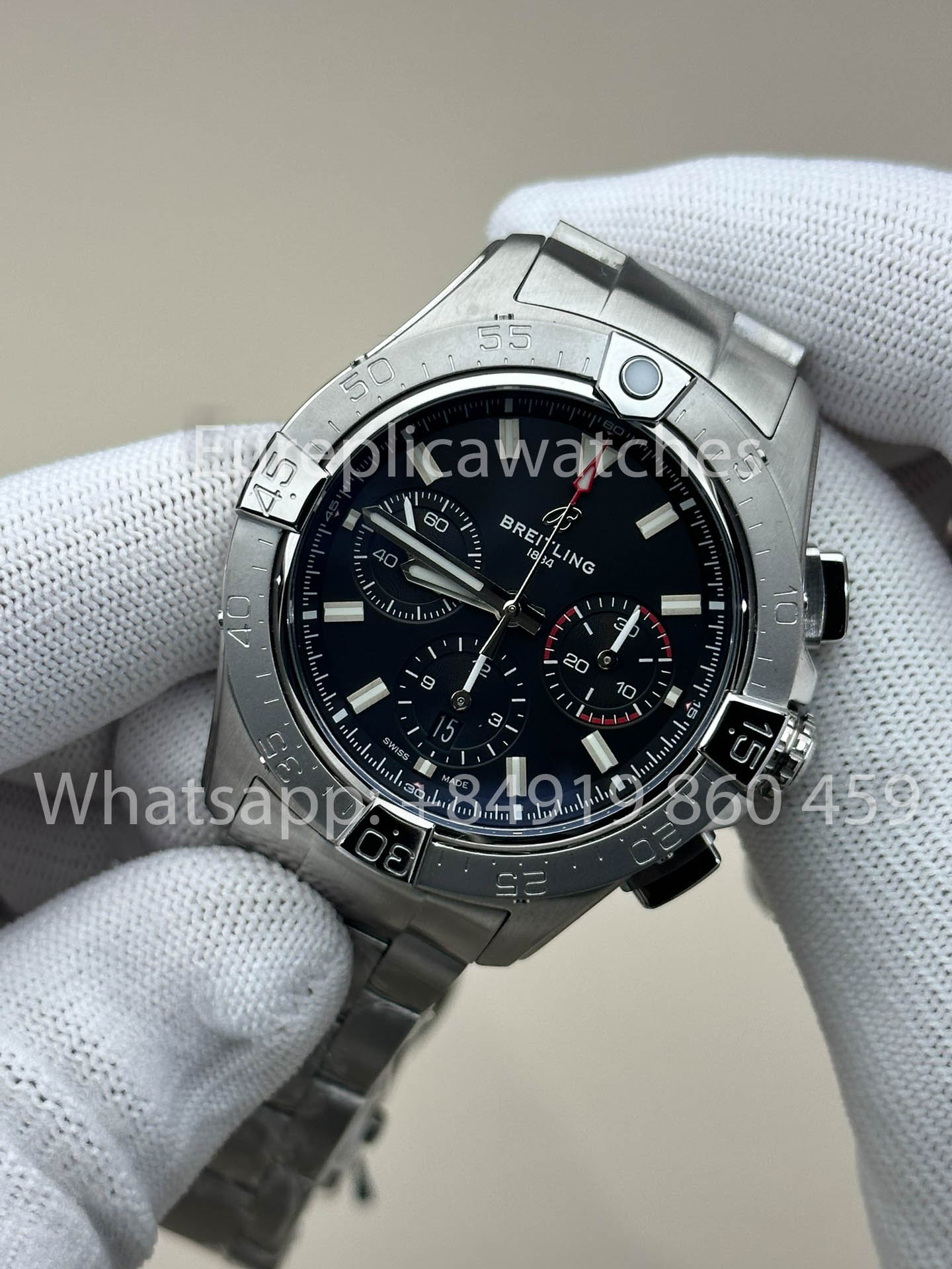 Breitling Avenger B01 cronografo 44 acciaio inossidabile - AB0147101B1A1 Nero 1:1 Best Clone BLS Fabbrica SS