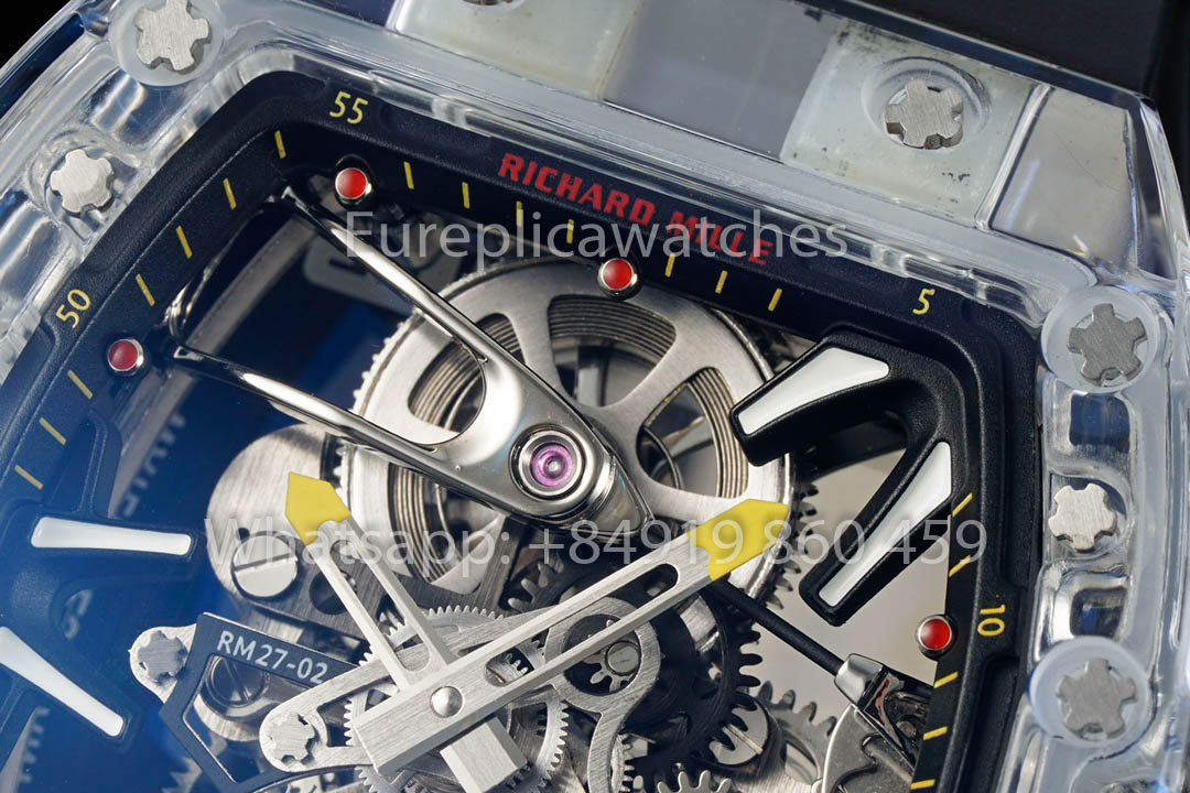 Richard Mille RM 56-02 Tourbillon 1:1 Best Clone RM Fabbrica Black Rubber cinturino Newest version