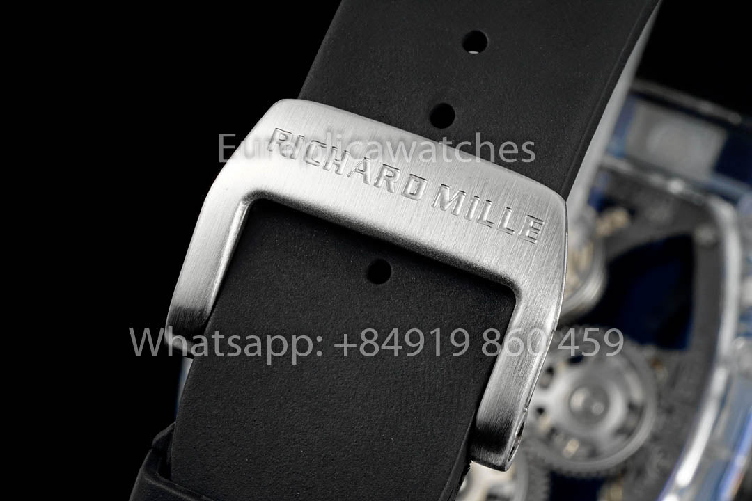Richard Mille RM 56-02 Tourbillon 1:1 Best Clone RM Fabbrica Black Rubber cinturino Newest version