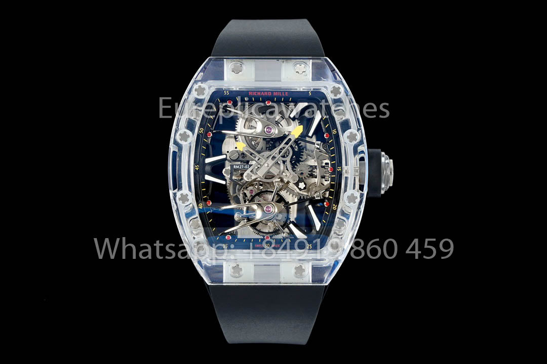 Richard Mille RM 56-02 Tourbillon 1:1 Best Clone RM Fabbrica Black Rubber cinturino Newest version