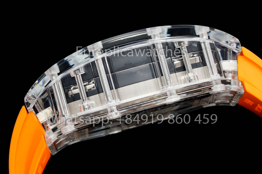 Richard Mille RM 56-02 Tourbillon 1:1 Best Clone RM Fabbrica Orange Rubber cinturino Newest version