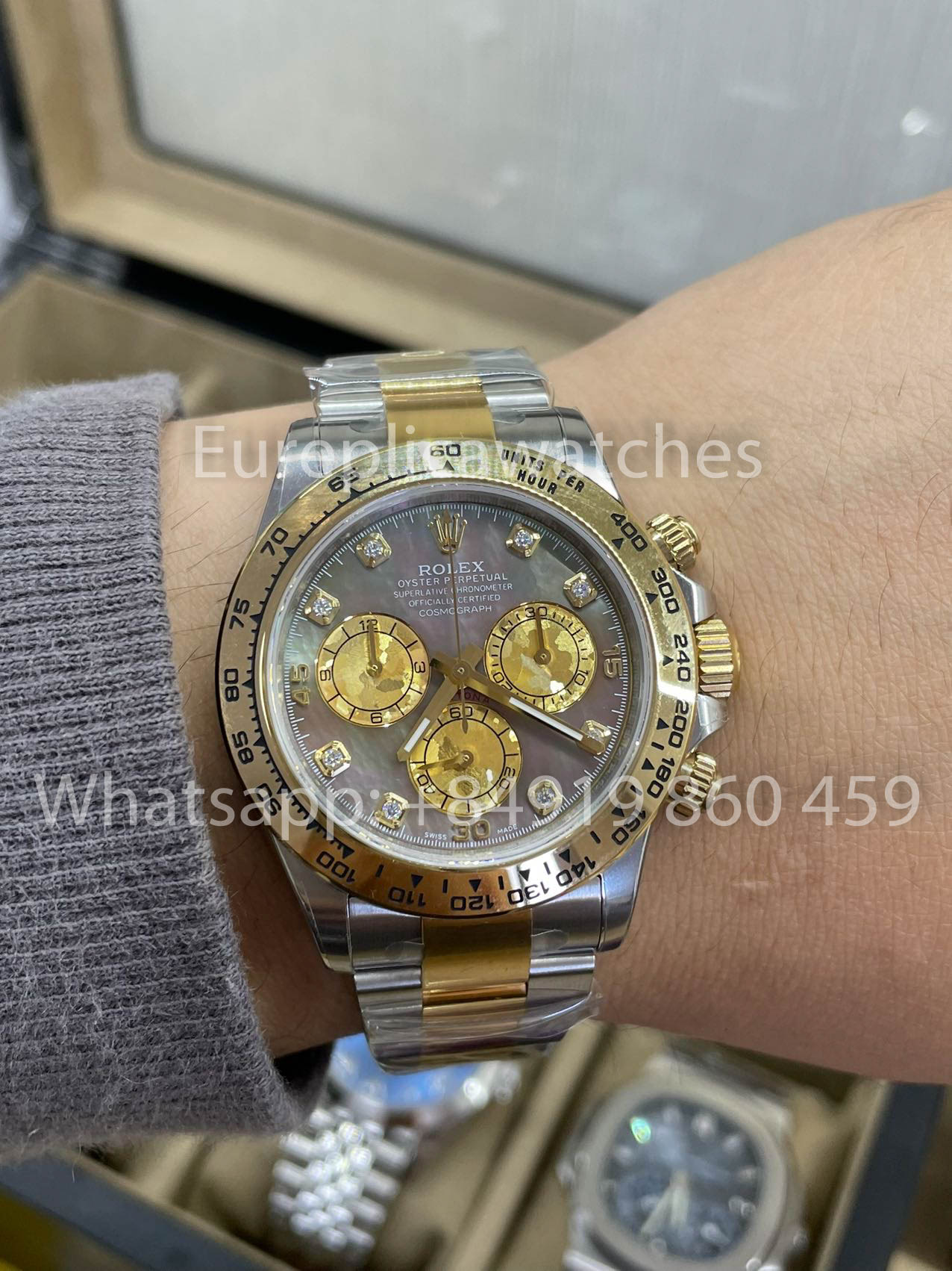 Rolex Cosmograph Daytona M116503-0007 Mother of Pearl 1:1 Best Clone CounterWeight Gold and Silver