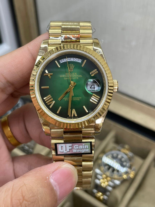 Rolex unveils the new Day-Date 40mm with a Green Dial 2024 QF Fabbrica 1:1 Best Edition