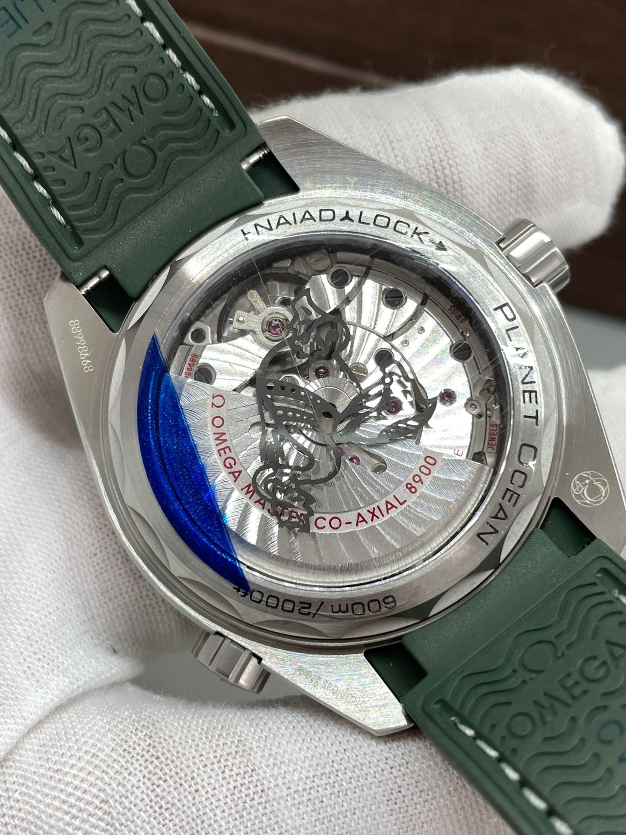 Omega Seamaster Planet Ocean 600M 215.32.44.21.06.001 VS Fabbrica 1:1 edição melhor Verde Gomma cinturino