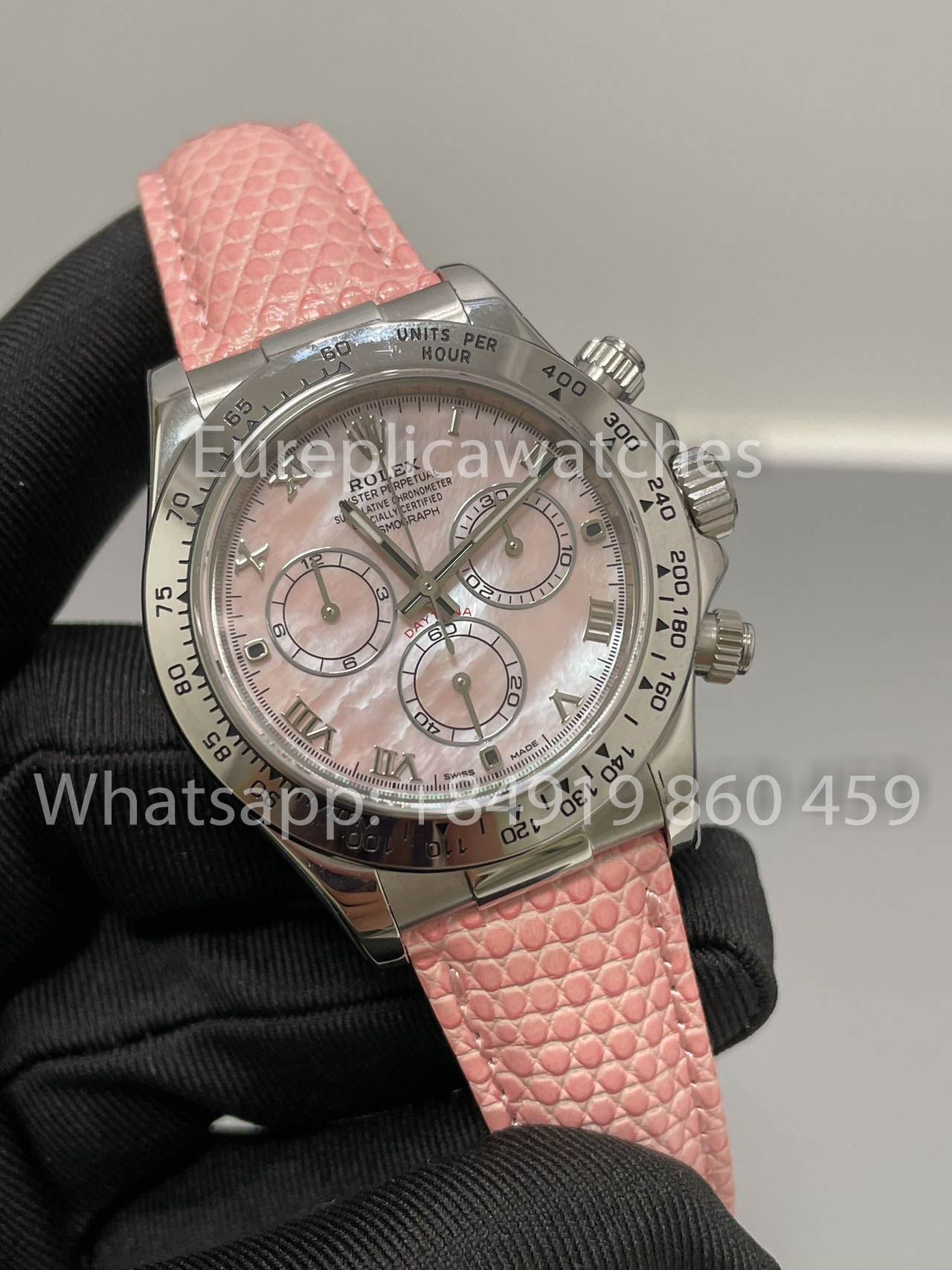 Rolex Cosmograph Daytona 116519 Custom by Wukong Fabbrica Pink cinturino