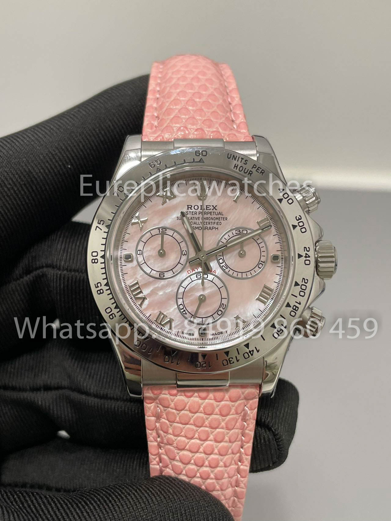 Rolex Cosmograph Daytona 116519 Custom by Wukong Fabbrica Pink cinturino