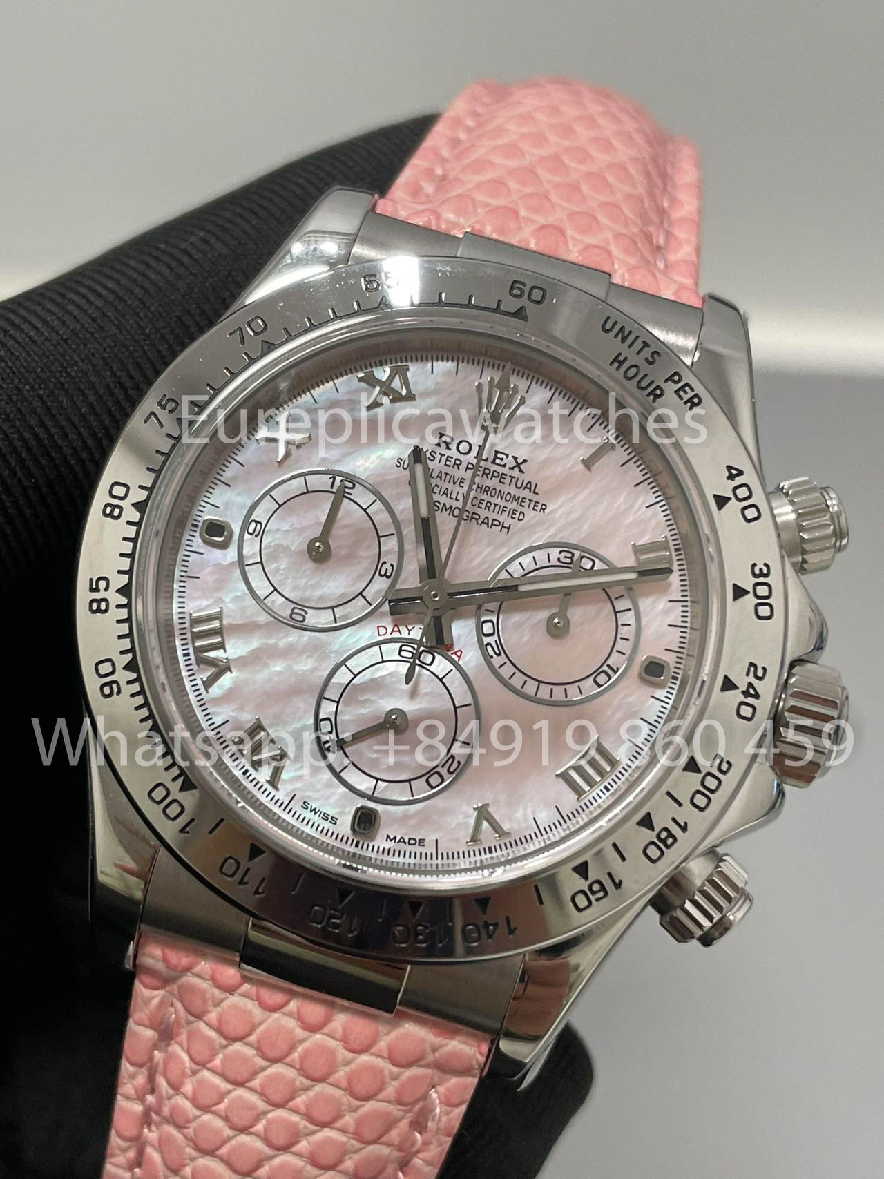 Rolex Cosmograph Daytona 116519 Custom by Wukong Fabbrica Pink cinturino