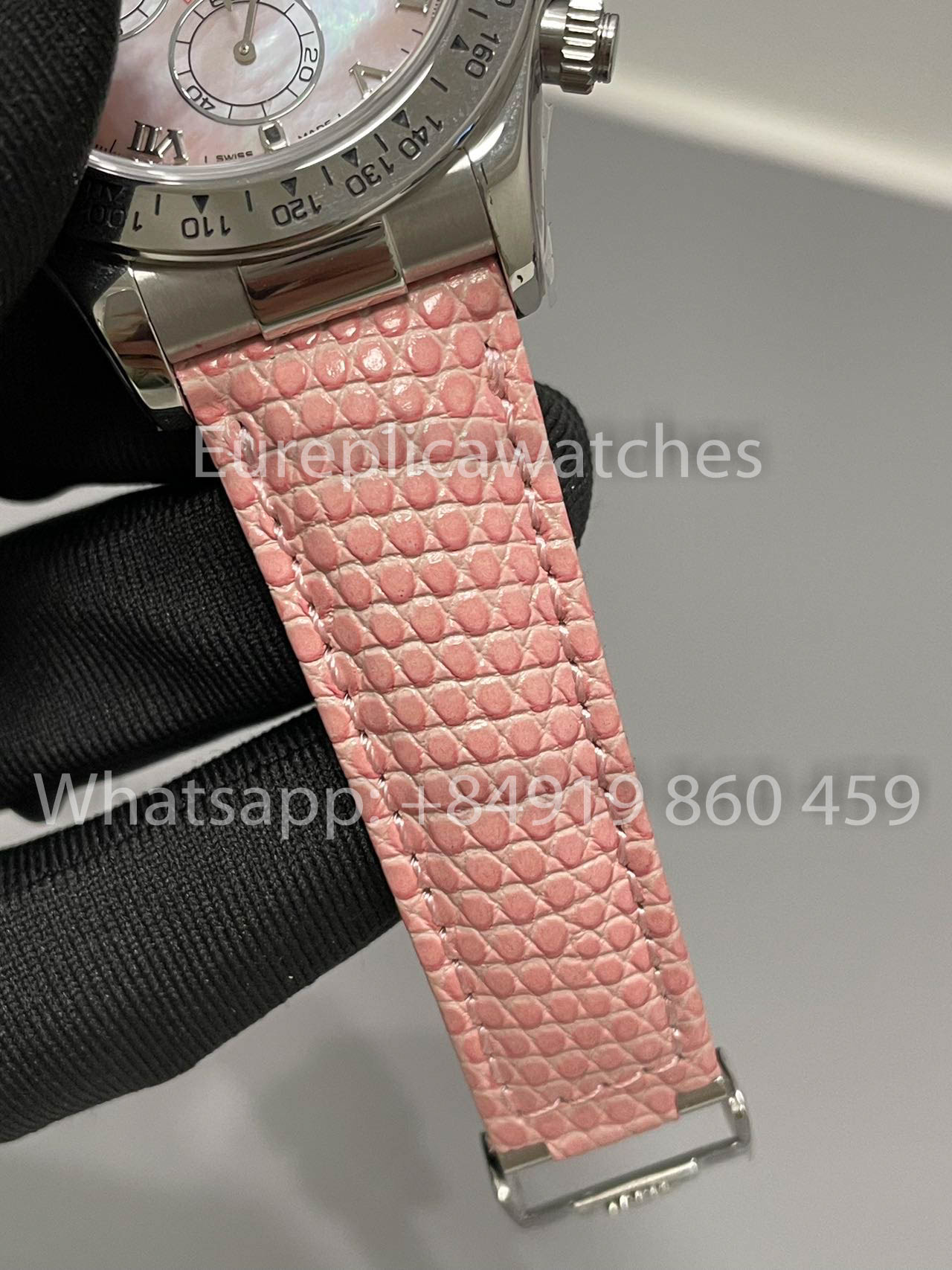 Rolex Cosmograph Daytona 116519 Custom by Wukong Fabbrica Pink cinturino