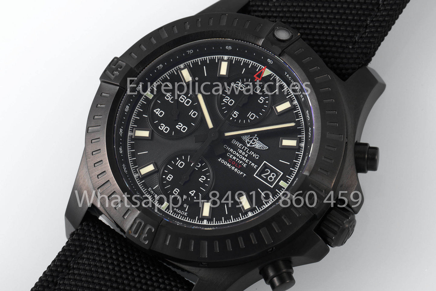 BREITLING Colt cronografo M1338810 Reloj para hombre 1:1 Mejor clon EF Fabbrica Velcro cinturino