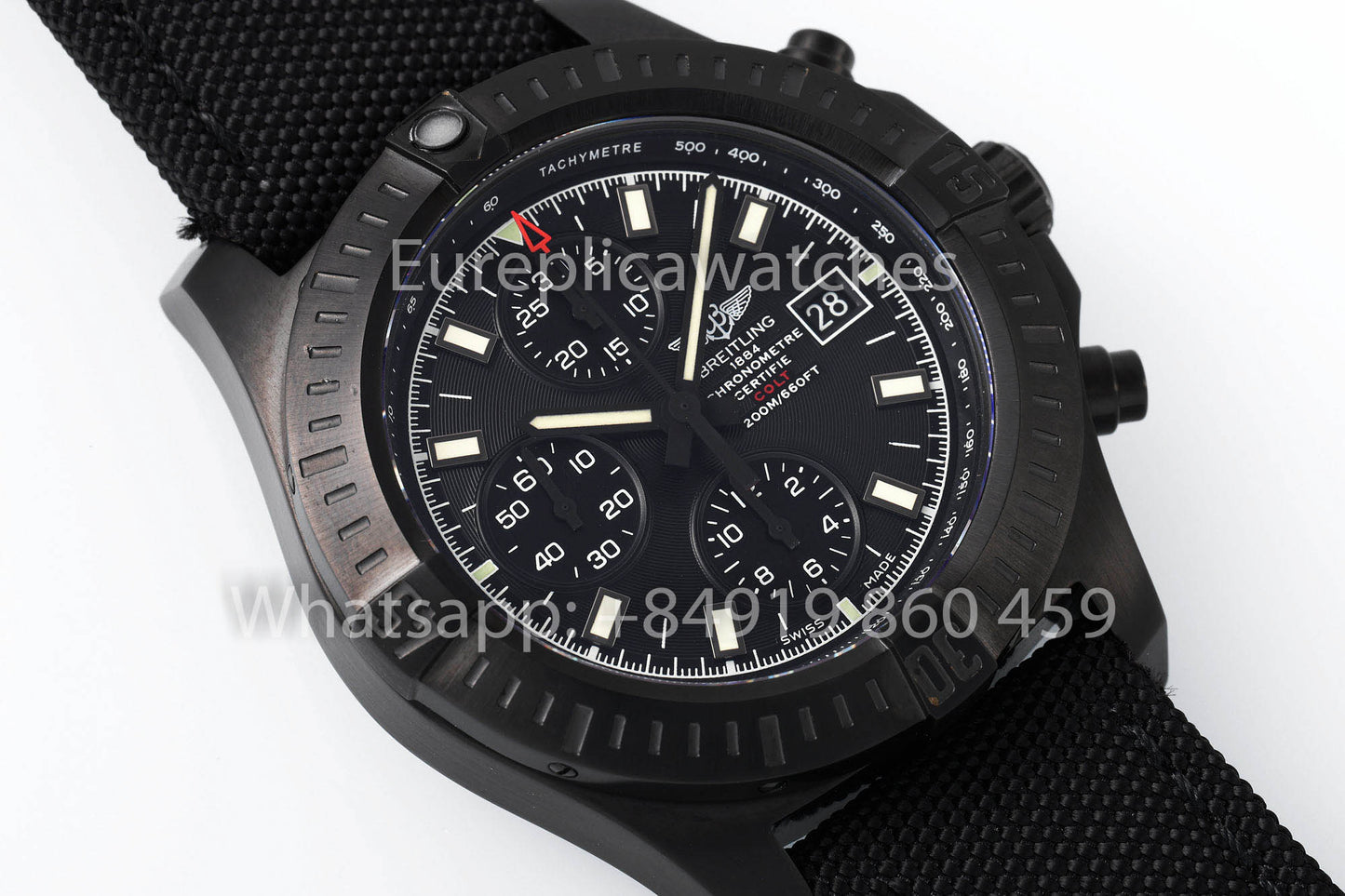 BREITLING Colt cronografo M1338810 Reloj para hombre 1:1 Mejor clon EF Fabbrica Velcro cinturino